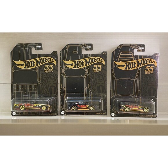 3 - Hot Wheels 55 Years Pearl & Chrome 1:64 Diecast Car Acura Porsche Chevy 2023 - Picture 1 of 9